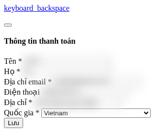Cập nhật thông tin thanh toán — form