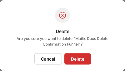 Tạo và xuất bản Phễu — confirmation